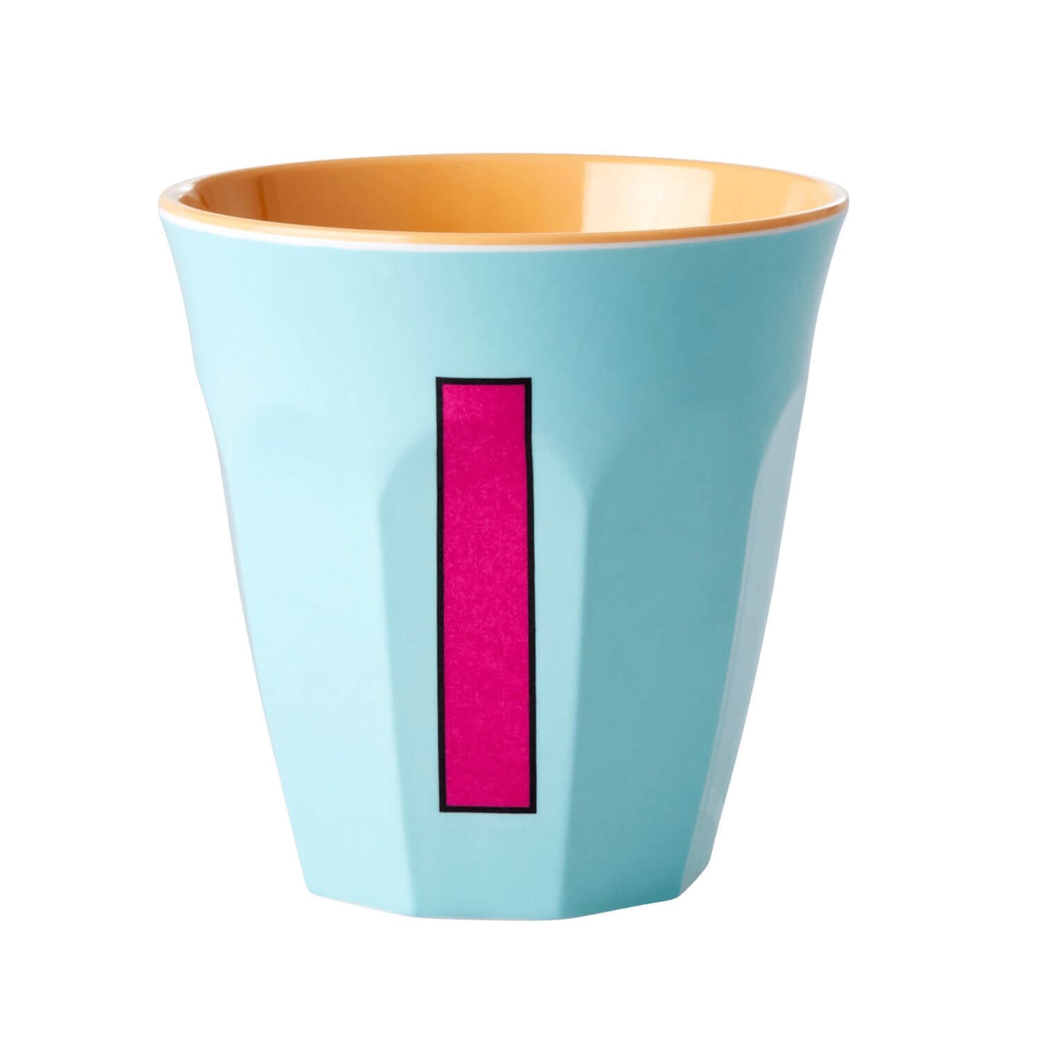 Melamin Becher "Buchstabe I" - Medium (Mintblau)