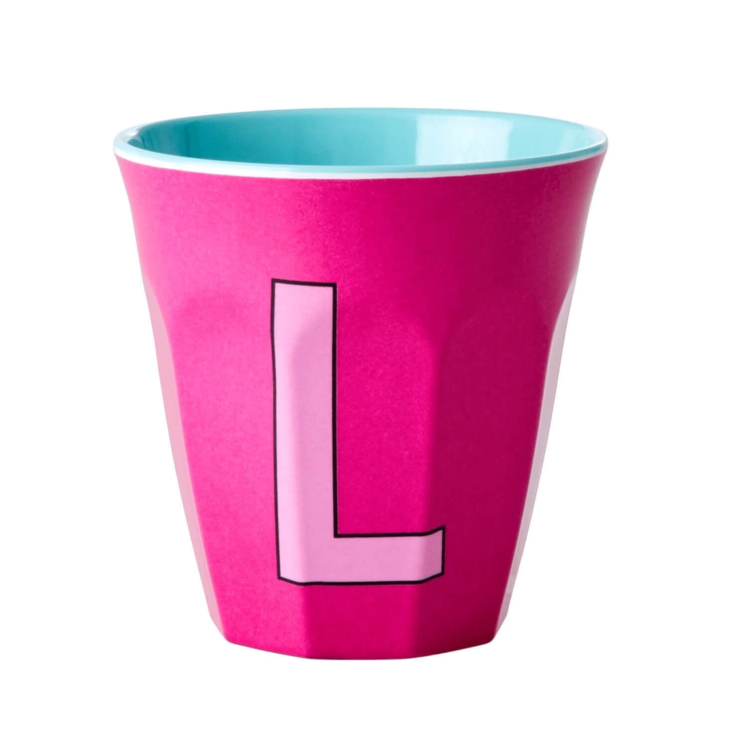 Melamin Becher "Buchstabe L" - Medium (Pink)