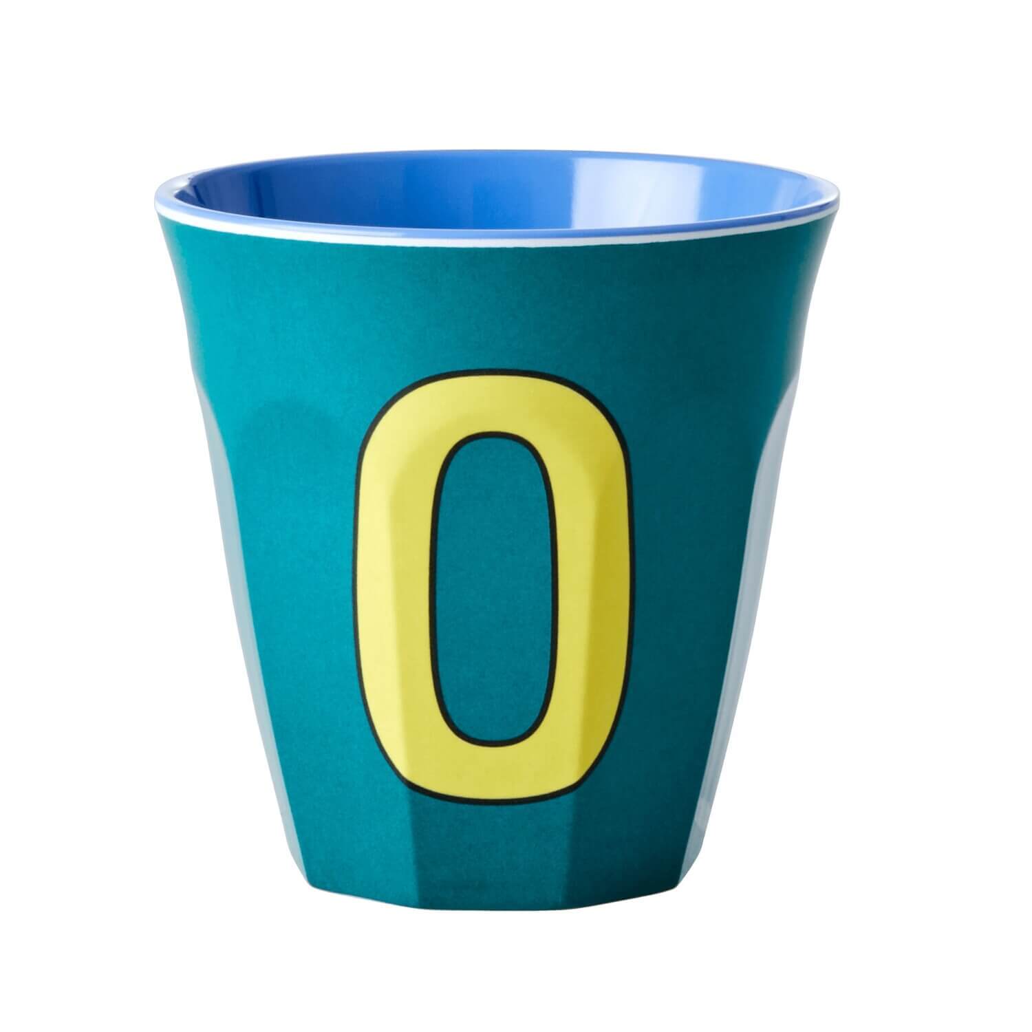 Melamin Becher "Buchstabe O" - Medium (Grün) Rice