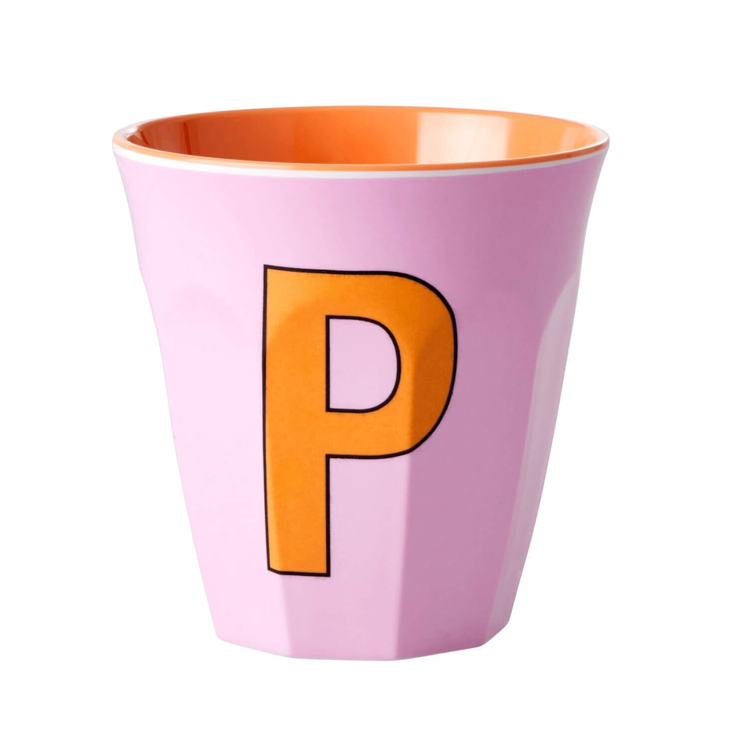 Melamin Becher "Buchstabe P" - Medium (Rosa)