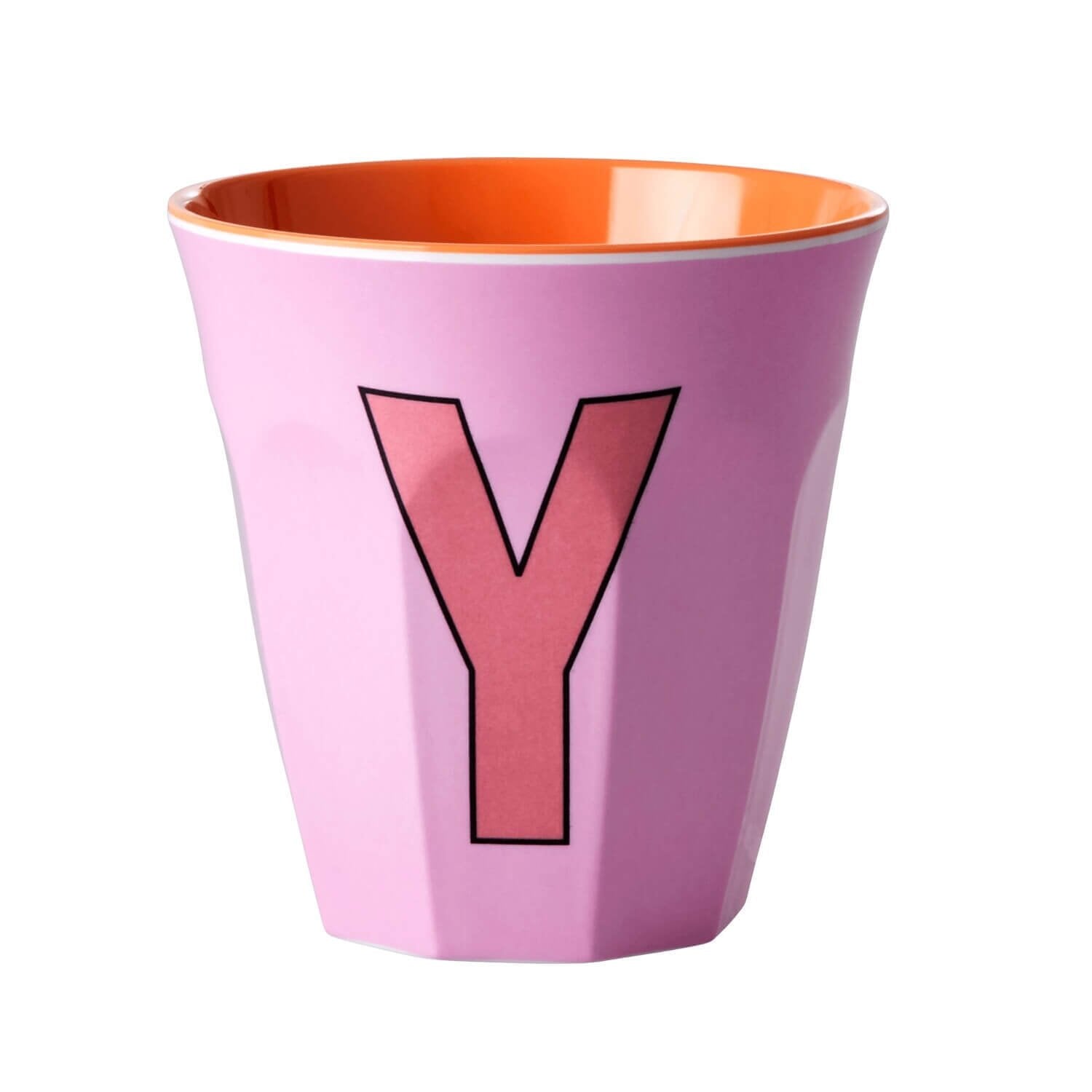 Melamin Becher "Buchstabe Y" - Medium (Rosa) Rice