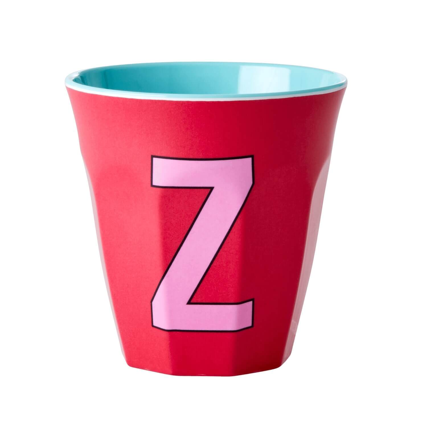 Melamin Becher "Buchstabe Z" - Medium (Rot)
