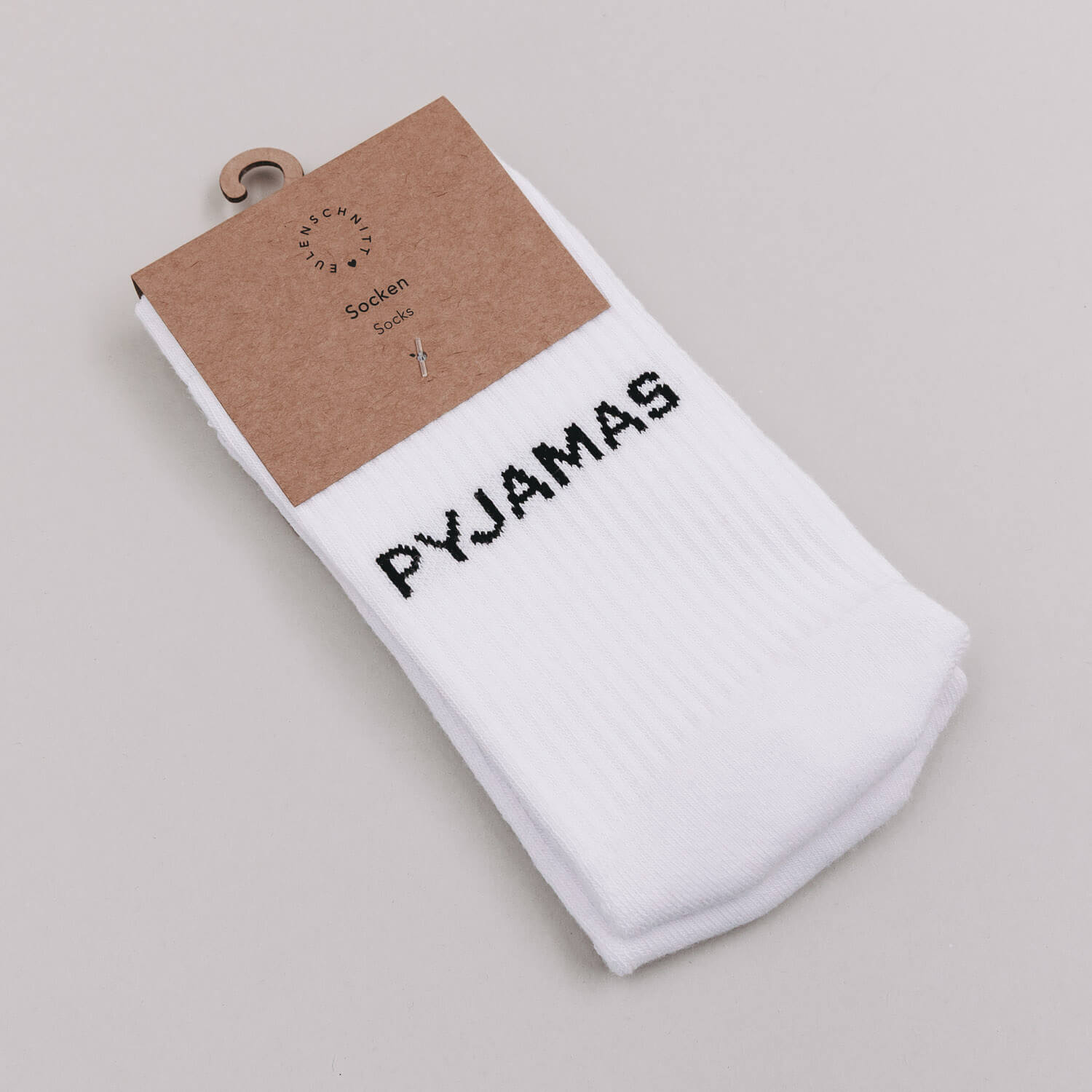 Socken "Pyjamas all day" (Weiß)