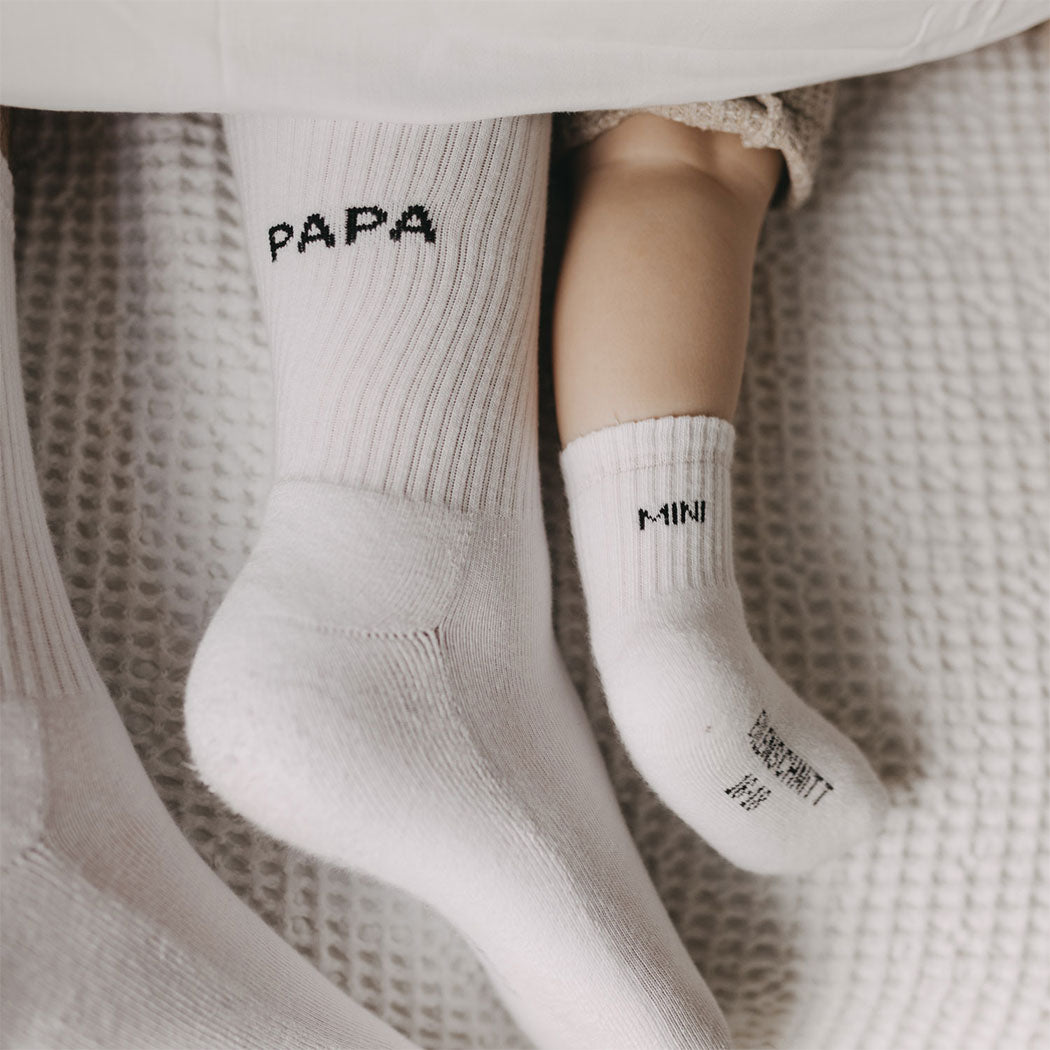 Socken "Papa" - 39-42 (Weiß)