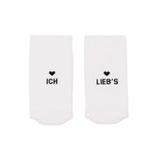 Socken "Ich Liebs" (Weiß)