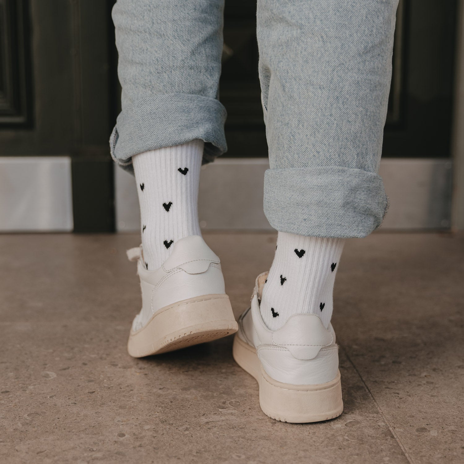 Socken "Allover Herzen" (Schwarz)
