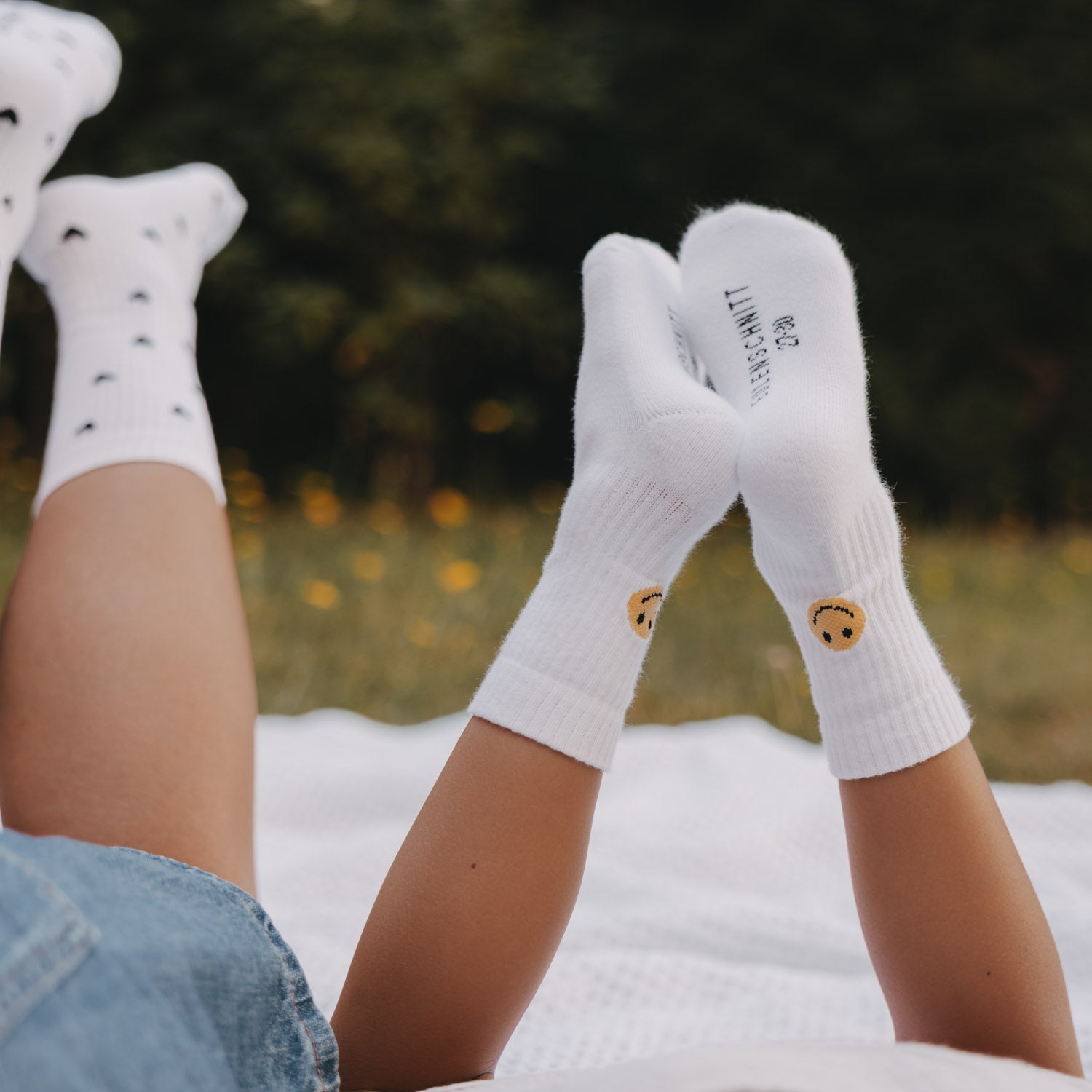 Kids Socken "Smiley" (Weiß)