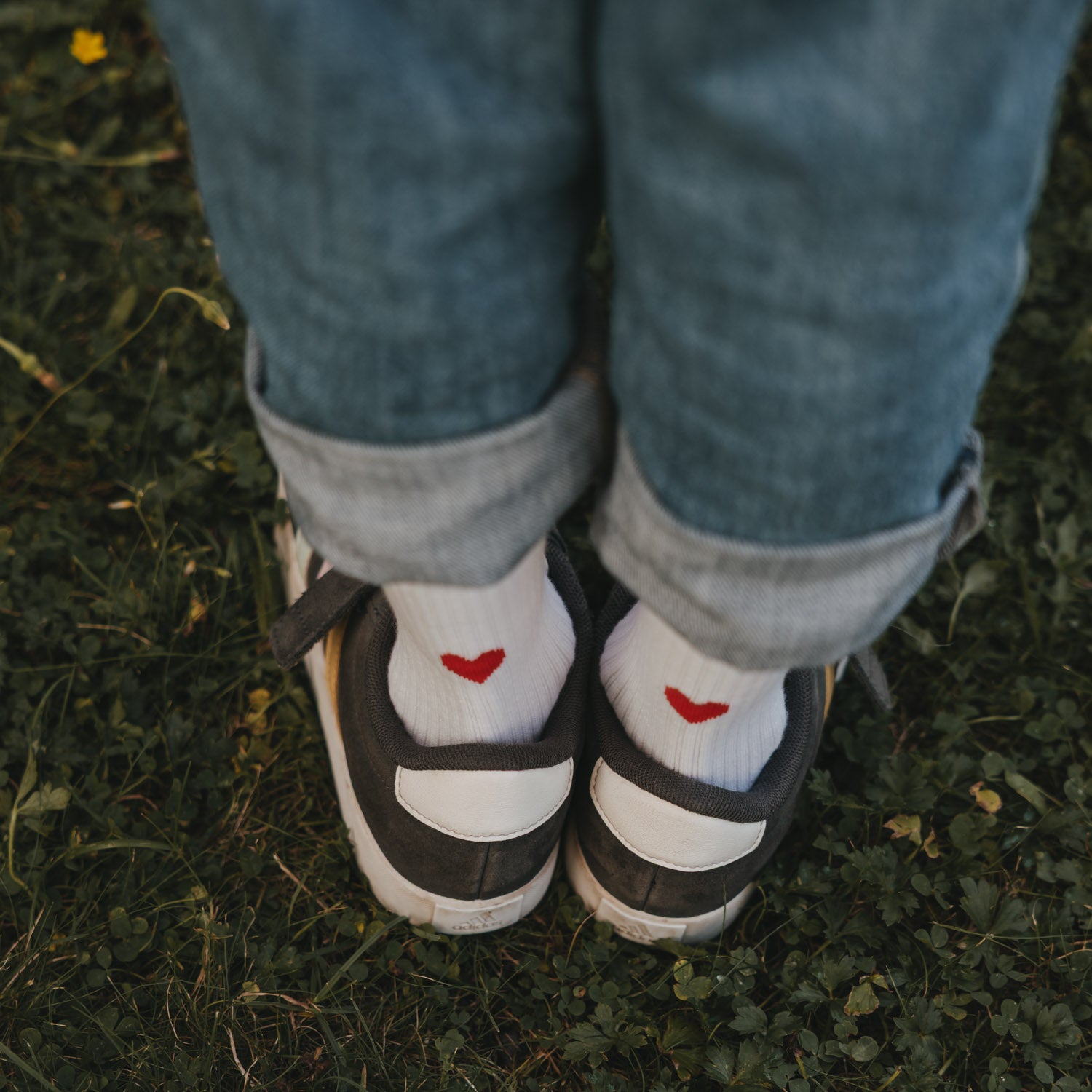 Kids Socken "Herz" (Weiß/Rot)