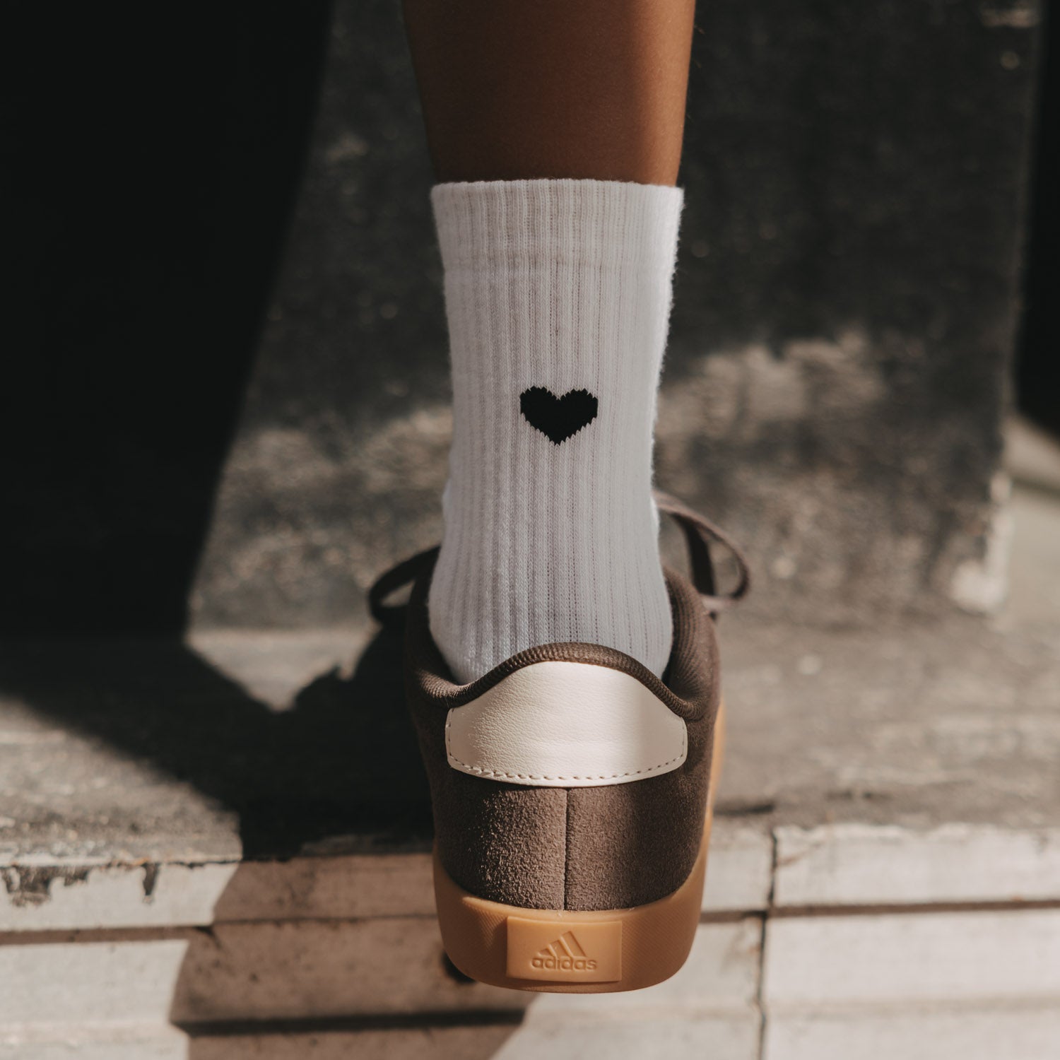 Kids Socken "Herz" (Weiß/Schwarz)