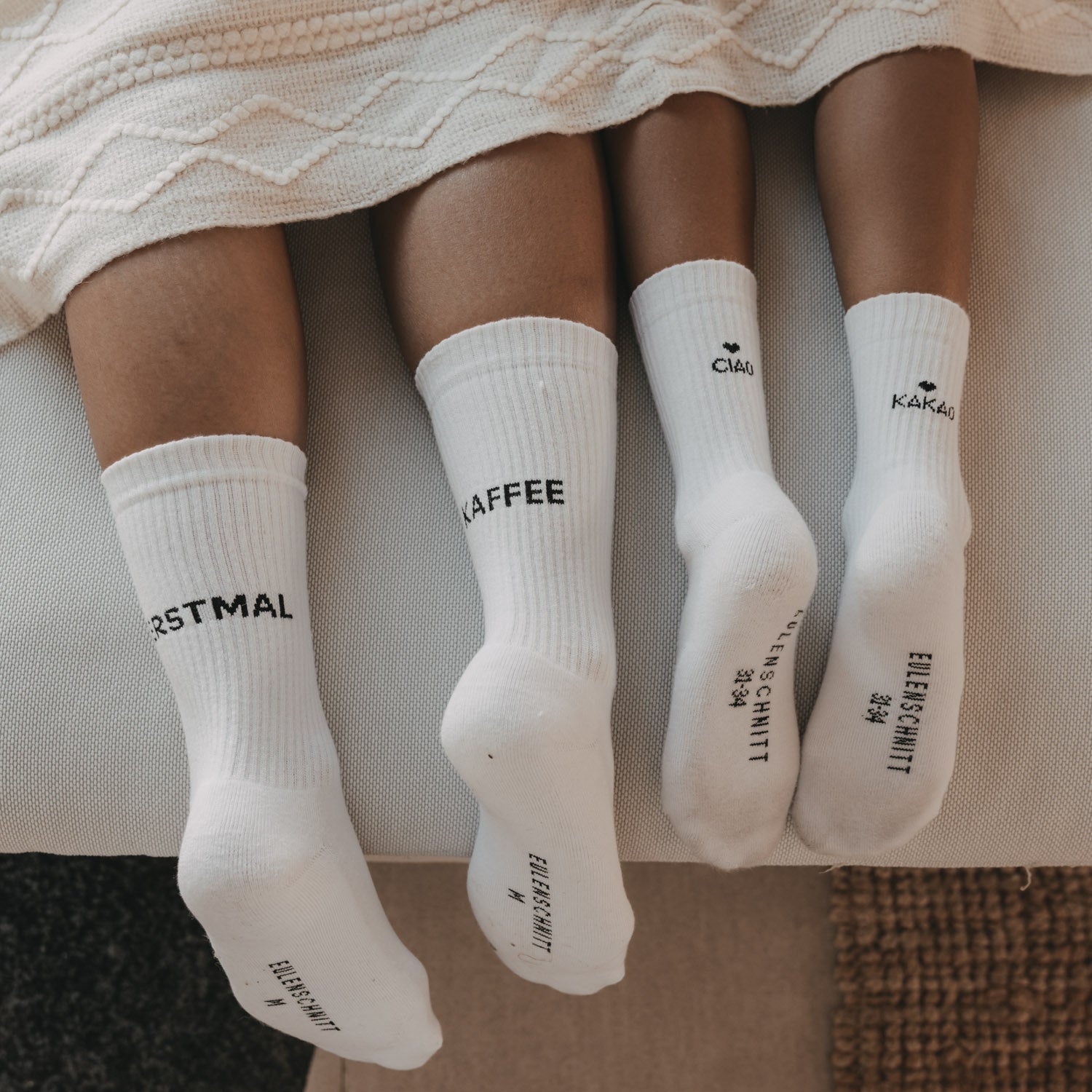 Kids Socken "Ciao Kakao" (Weiß)