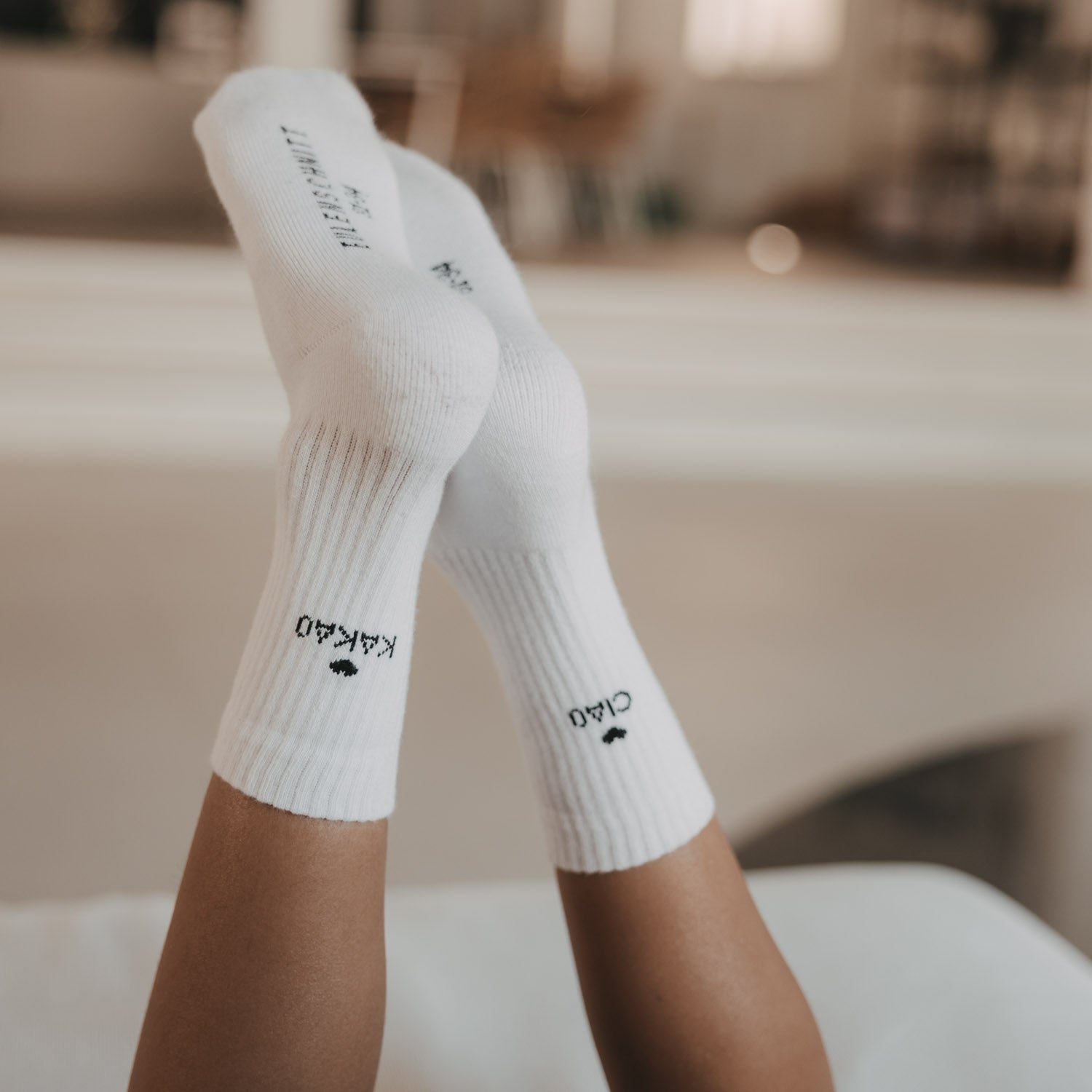 Kids Socken "Ciao Kakao" (Weiß)