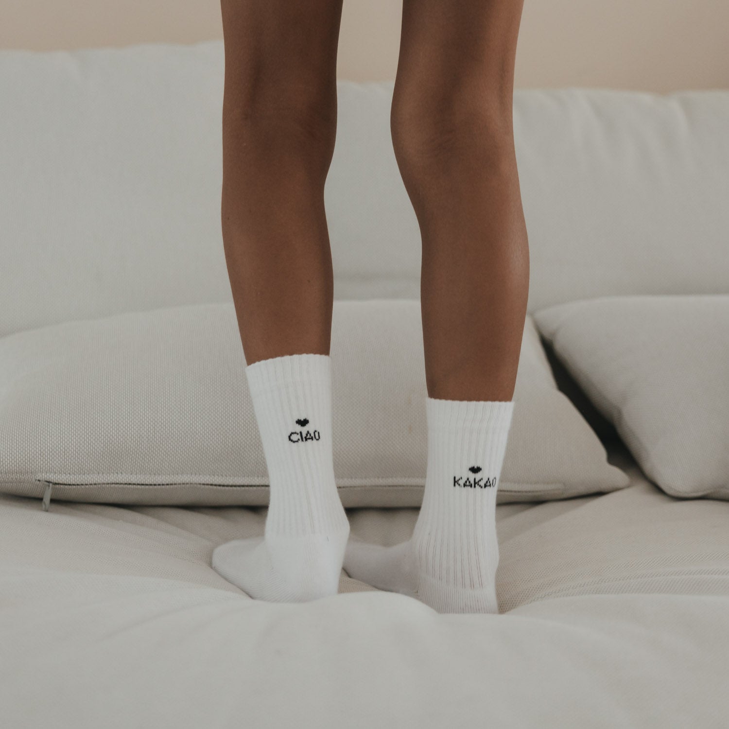 Kids Socken "Ciao Kakao" (Weiß)