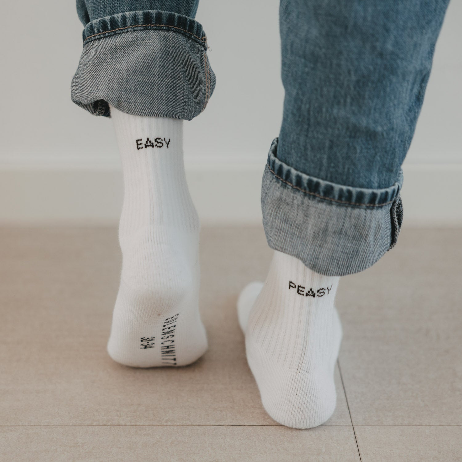 Kids Socken "Easy Peasy" (Weiß)