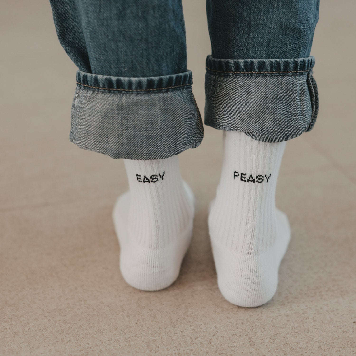 Kids Socken "Easy Peasy" (Weiß)