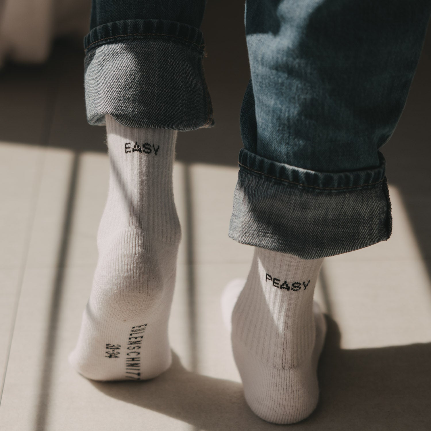 Kids Socken "Easy Peasy" (Weiß)