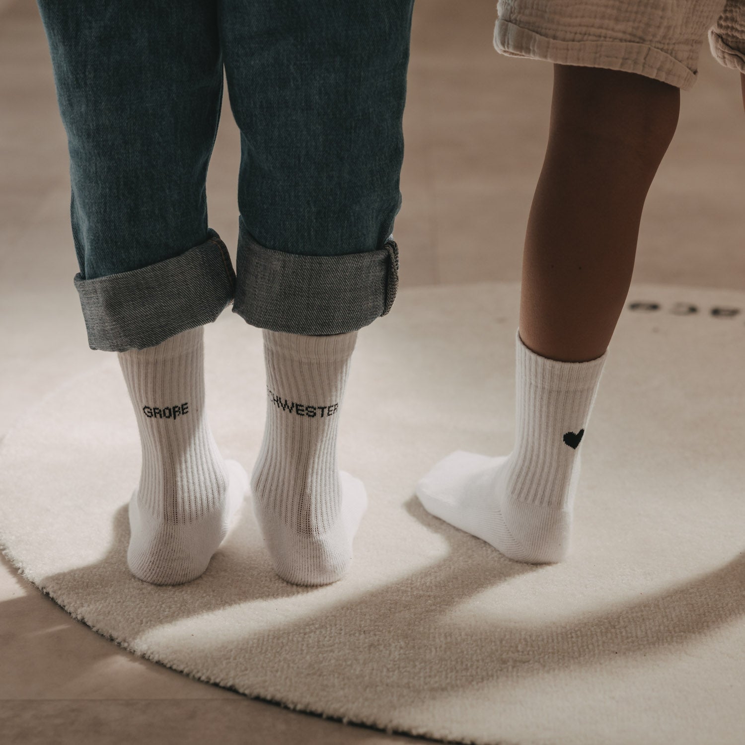 Kids Socken "Große Schwester" (Weiß)