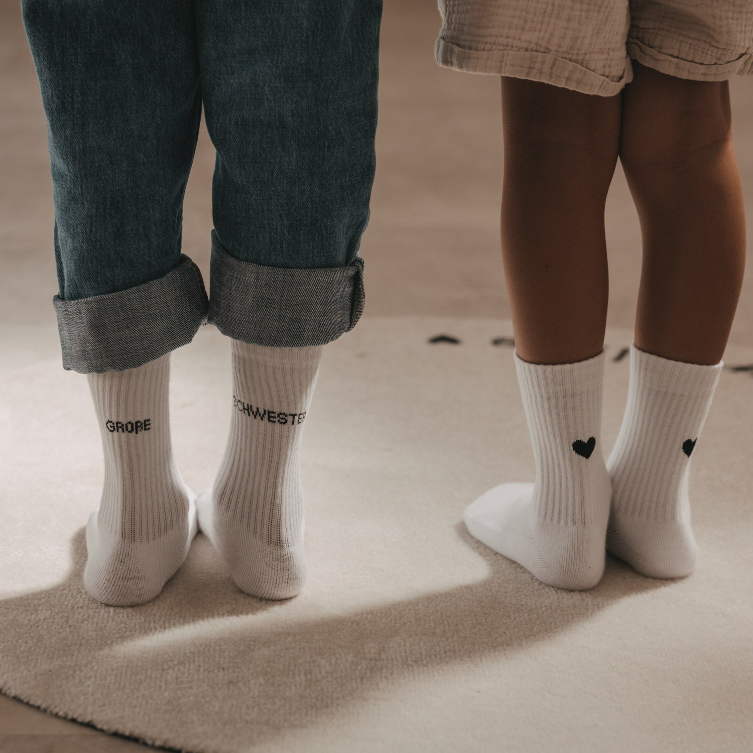 Kids Socken "Große Schwester" (Weiß)