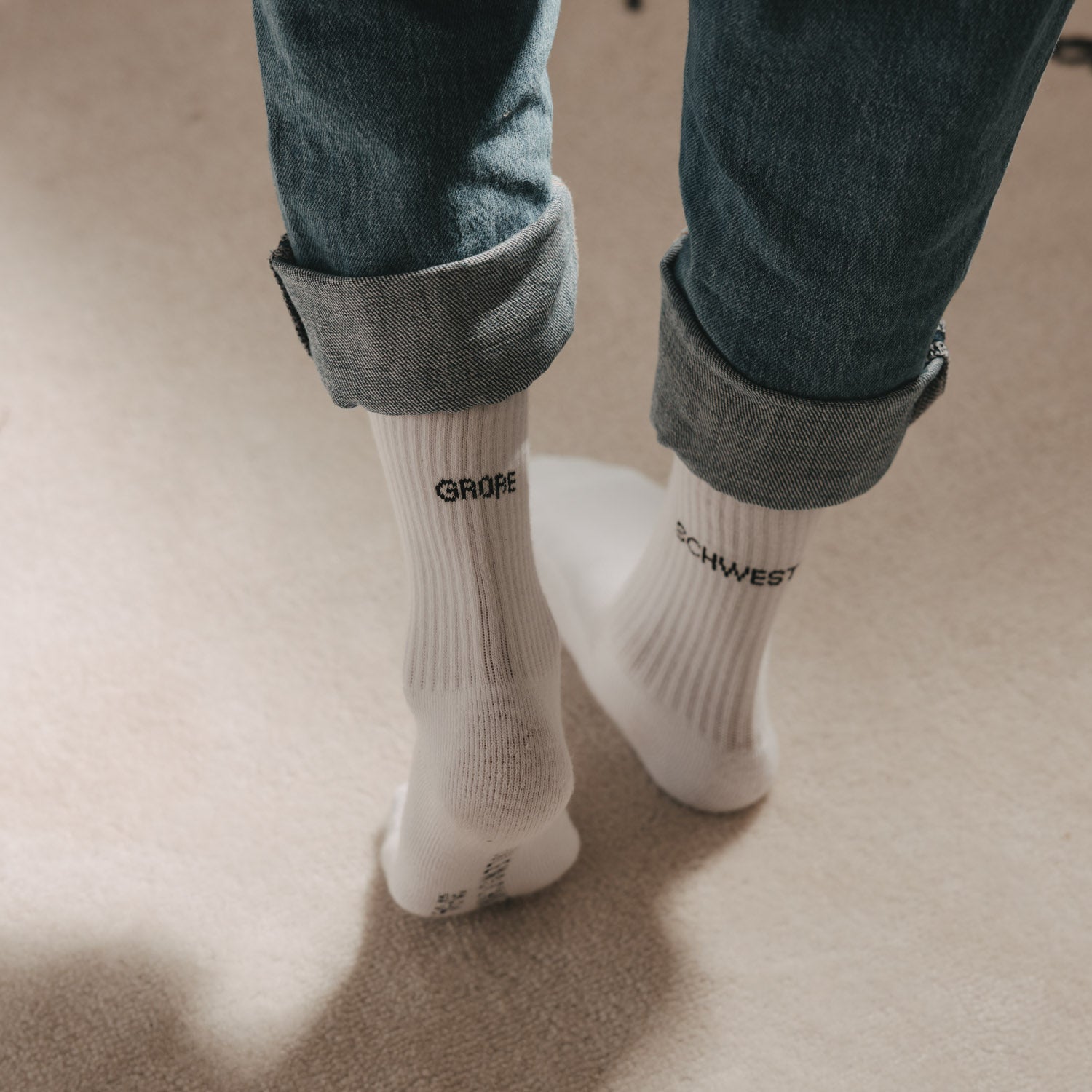 Kids Socken "Große Schwester" (Weiß)