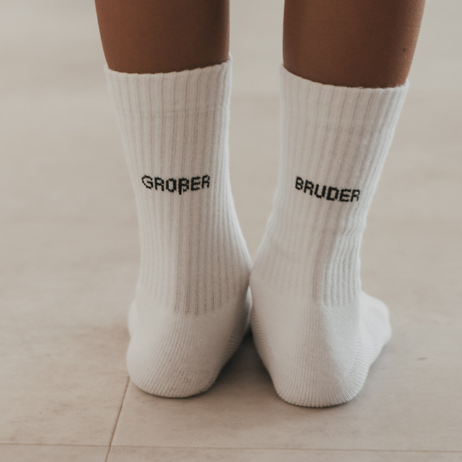 Kids Socken "Großer Bruder" (Weiß)