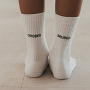 Kids Socken "Großer Bruder" (Weiß)