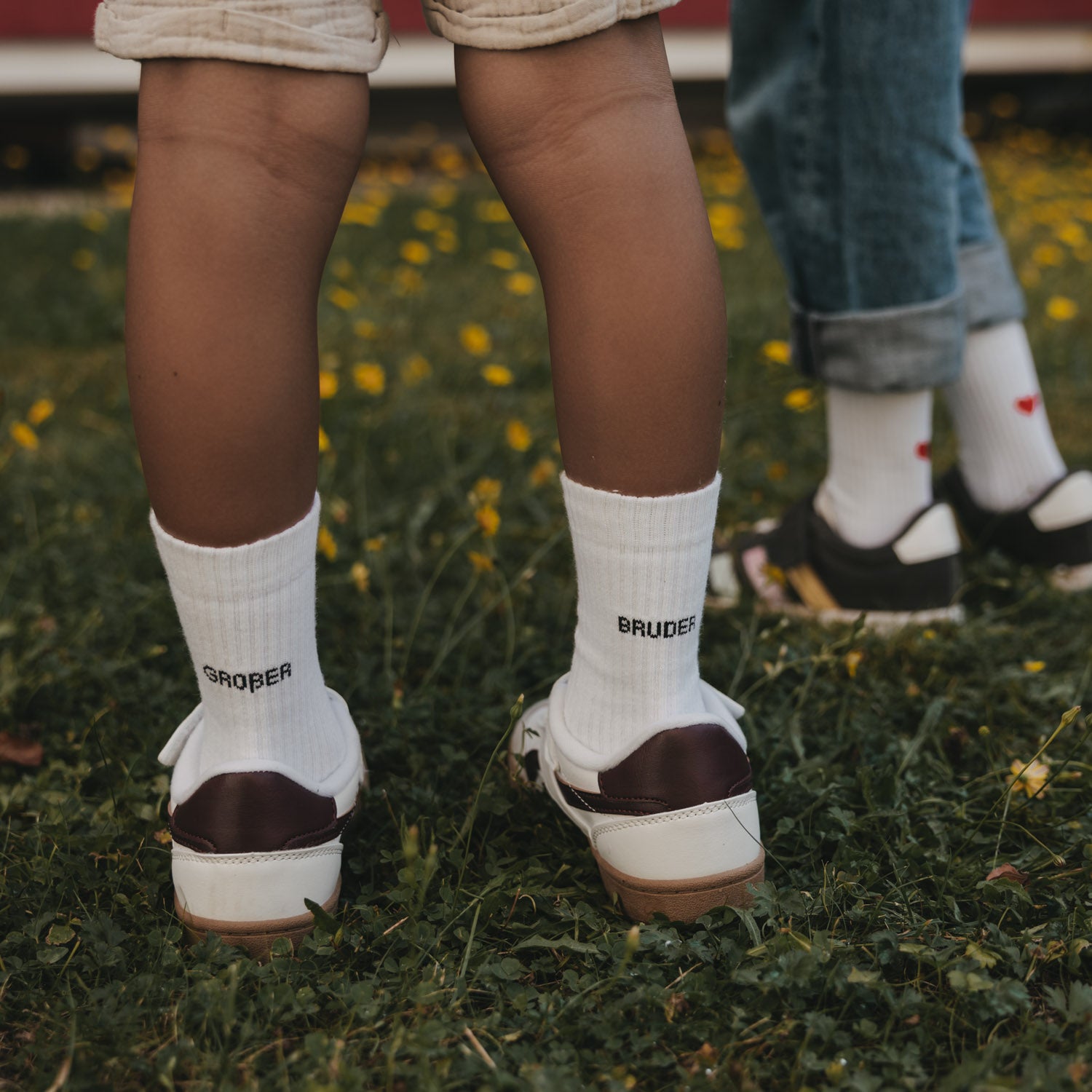 Kids Socken "Großer Bruder" (Weiß)