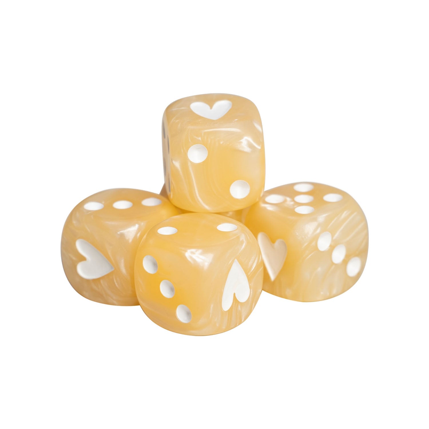 Kniffel-Set aus Würfel, Kugelschreiber & Block (Creme) Eulenschnitt