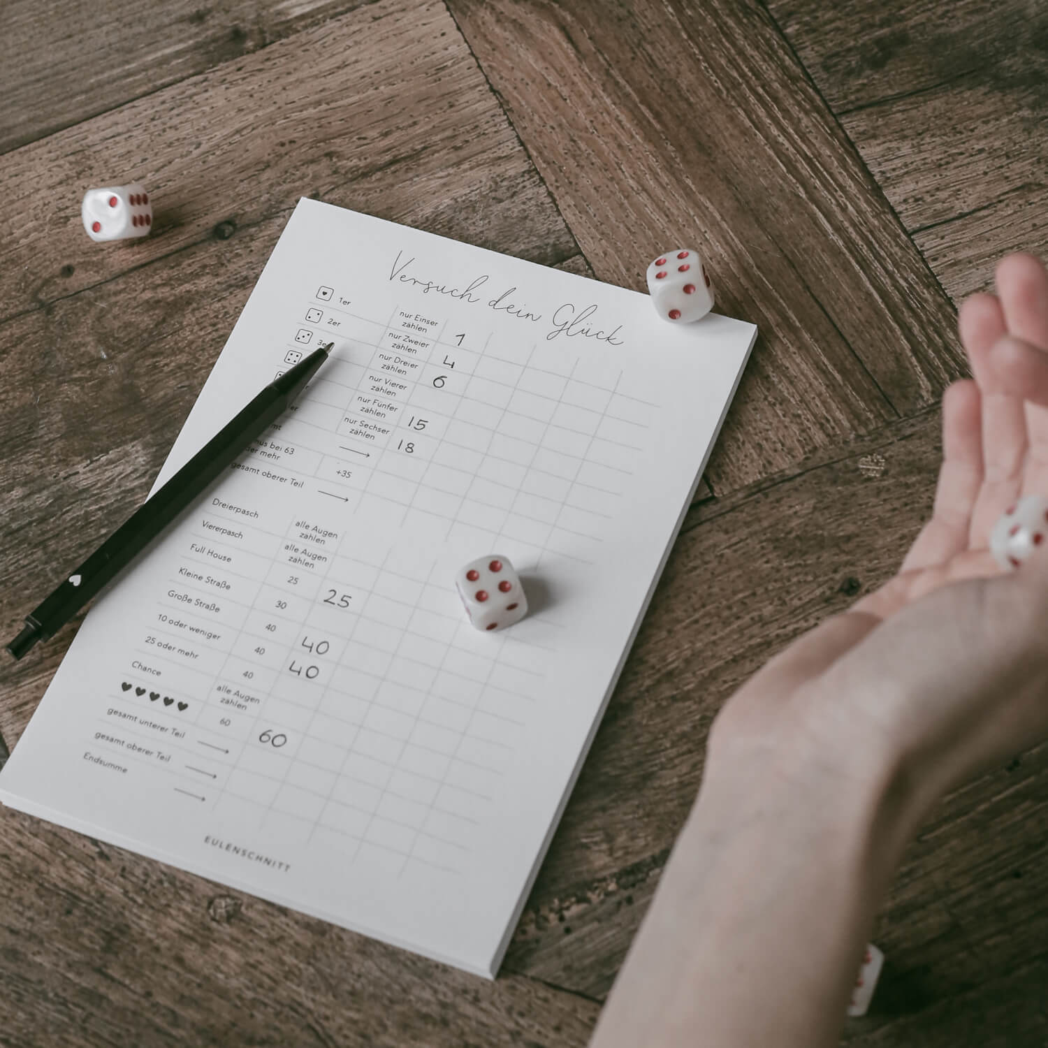 Block "Versuch dein Glück" - 14,8x21 cm (Weiß)