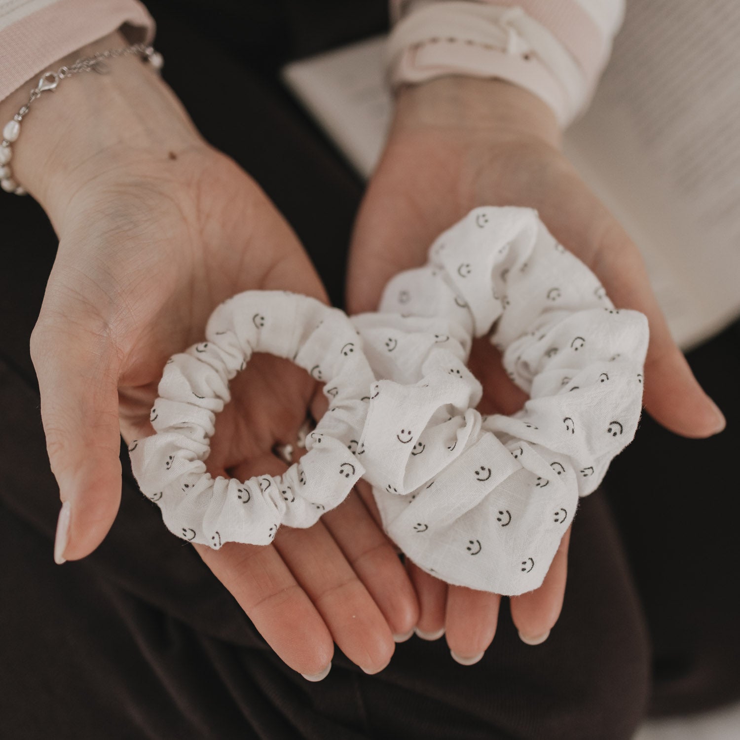 Scrunchies "Smileys" im 2er-Set