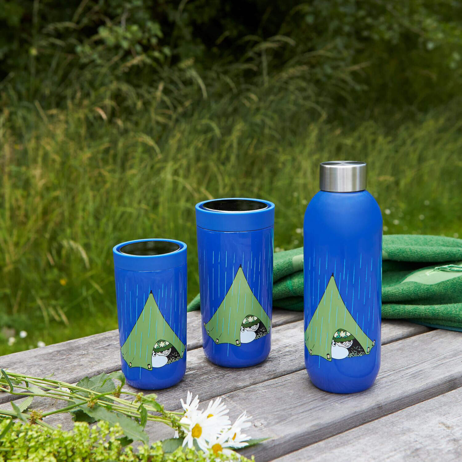 Trinkflasche "Keep Cool - Moomin camping" - 0,75 l (Blau)