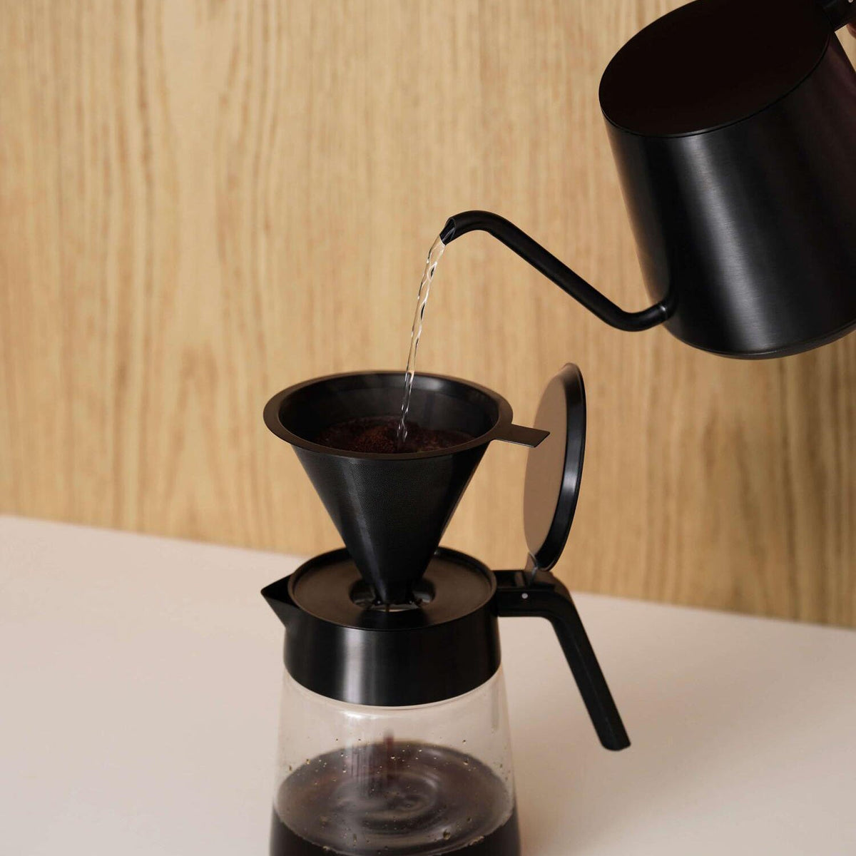 Kaffeefilter "Nohr - Slow Brew" - 9,8x11,7 cm (Black Metallic)