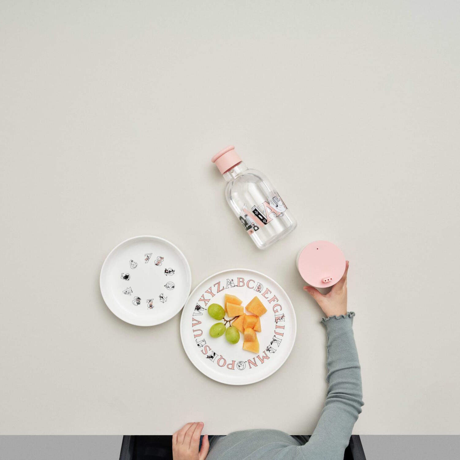 Suppenteller "Moomin ABC" - 15 cm (Rosa/Weiß)