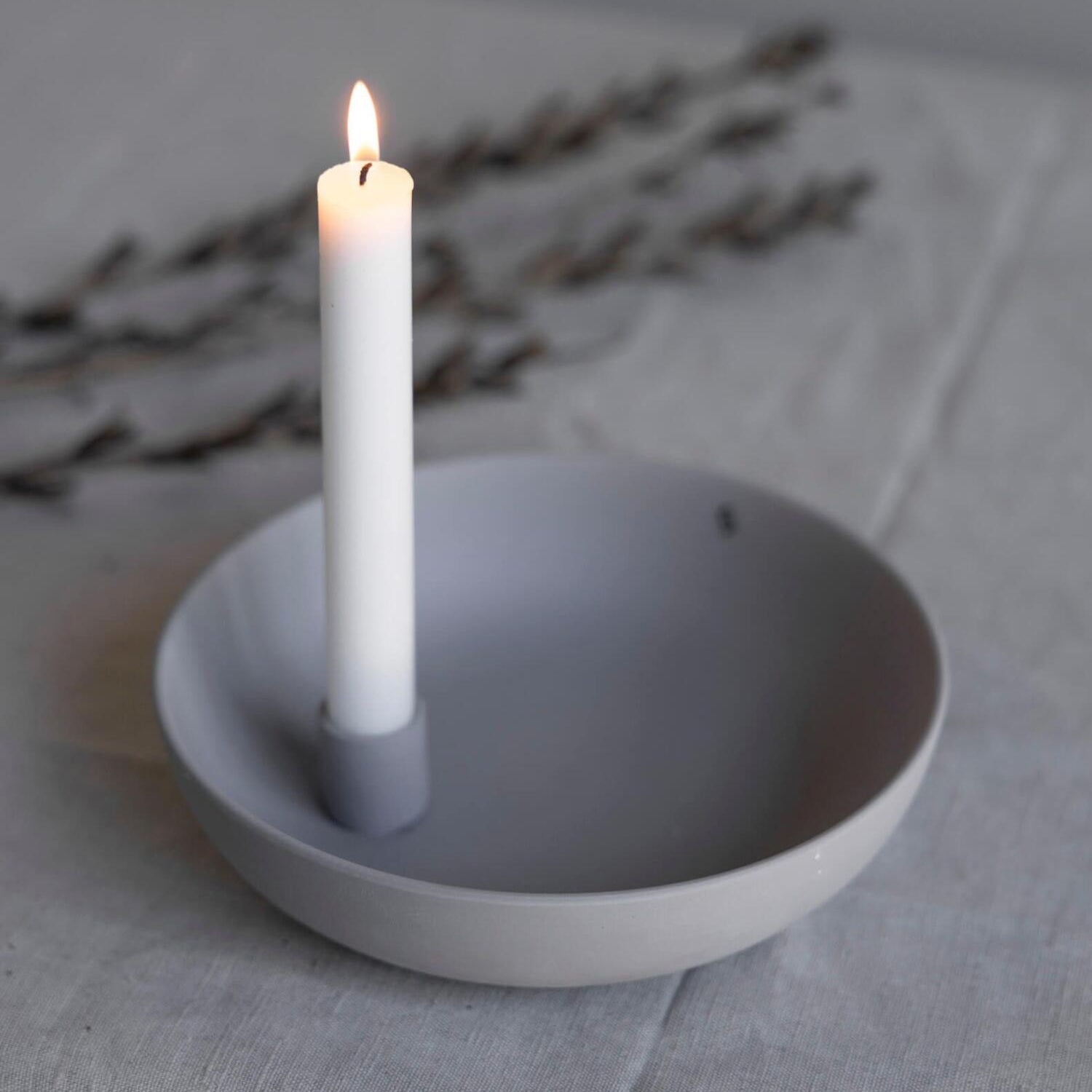 Kerzenhalter "Lidatorp" - 21x21x5 cm (Grau)