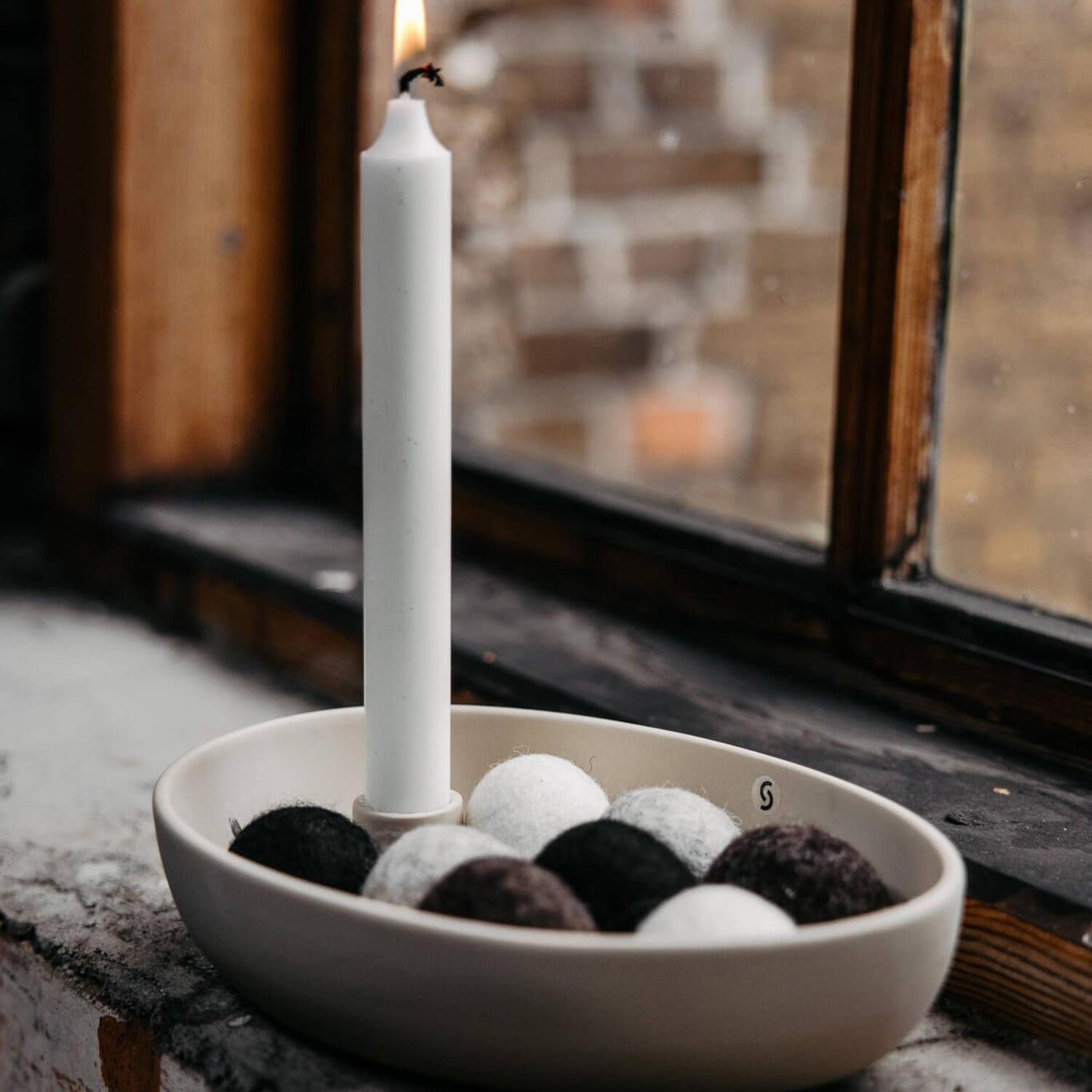 Kerzenhalter "Lidatorp Oval" - 21x21x7 cm (Beige)