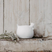 Osterdekoration Huhn "Ruth" - 10x8x9 cm (Weiß)