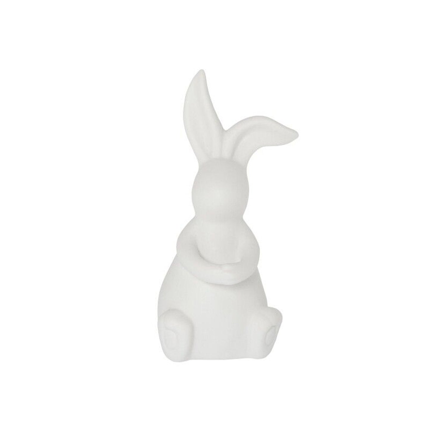 Osterdekoration Hase "Elias" - 6x6x12 cm (Weiß)