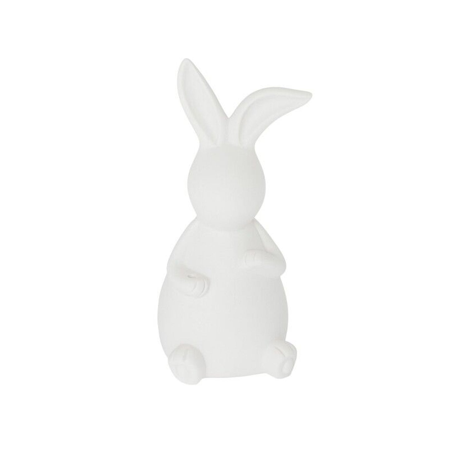 Osterdekoration Hase "Emilia" - 6x6x14 cm (Weiß)