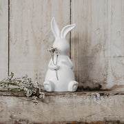 Osterdekoration Hase "Emilia" - 8x8x17 cm (Weiß)