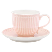 GreenGate Tasse mit Untersetzer "Alice" (Pale Pink)