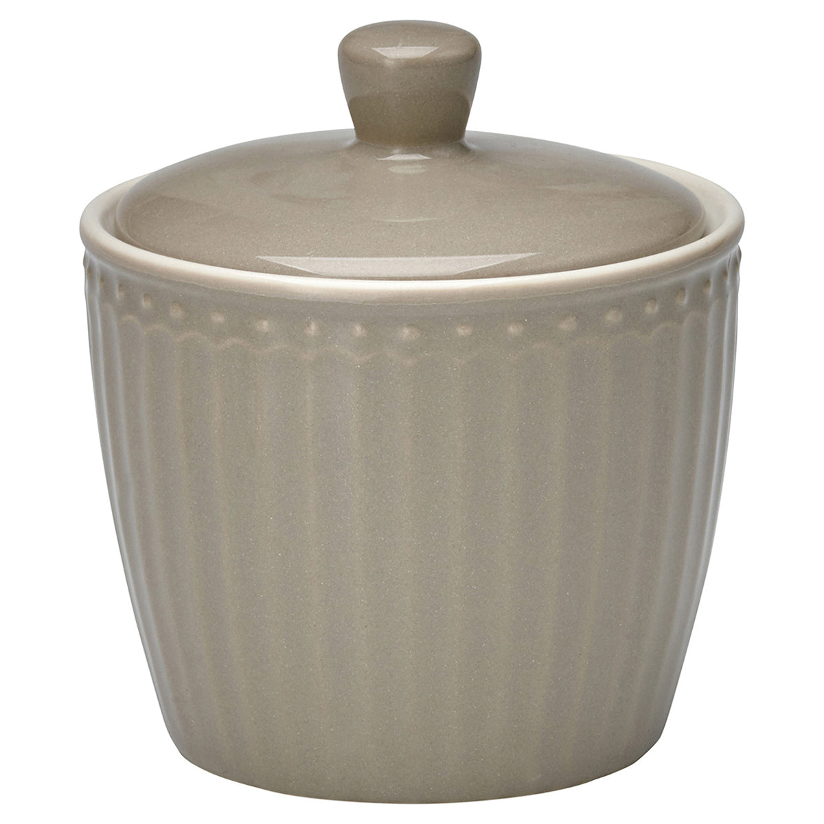 Zuckerdose "Alice" (Warm Grey)