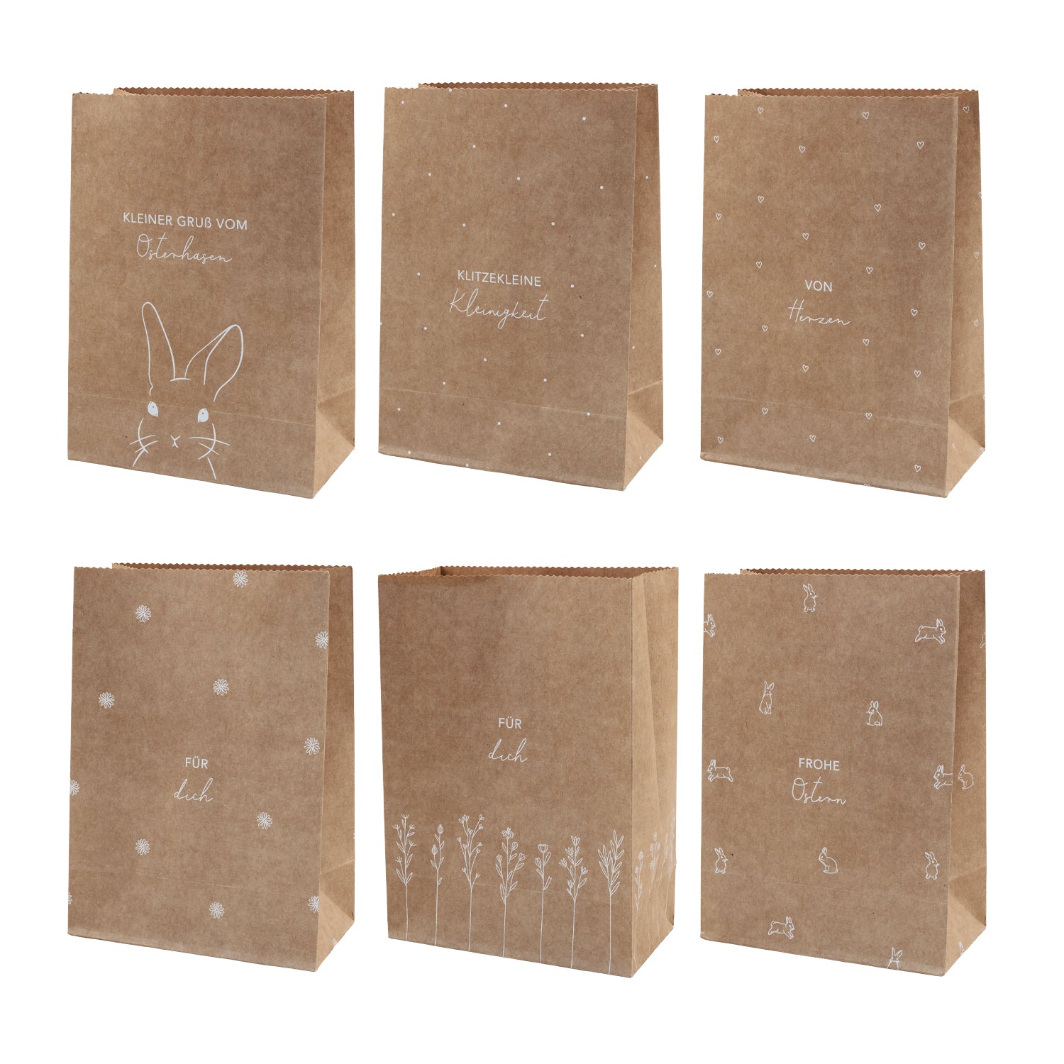 Papiertüten "Ostern" im 6er-Set - S
