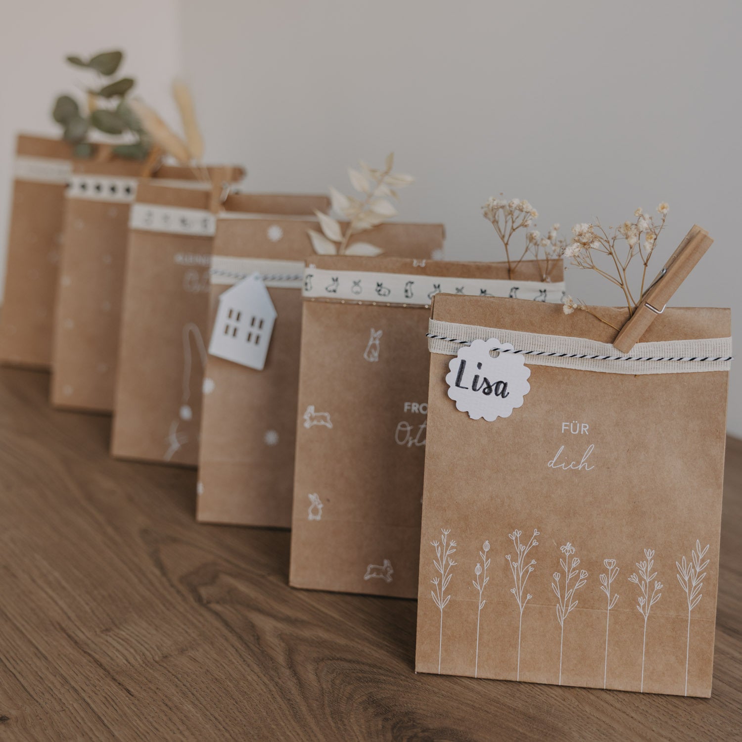 Papiertüten "Ostern" im 6er-Set - S