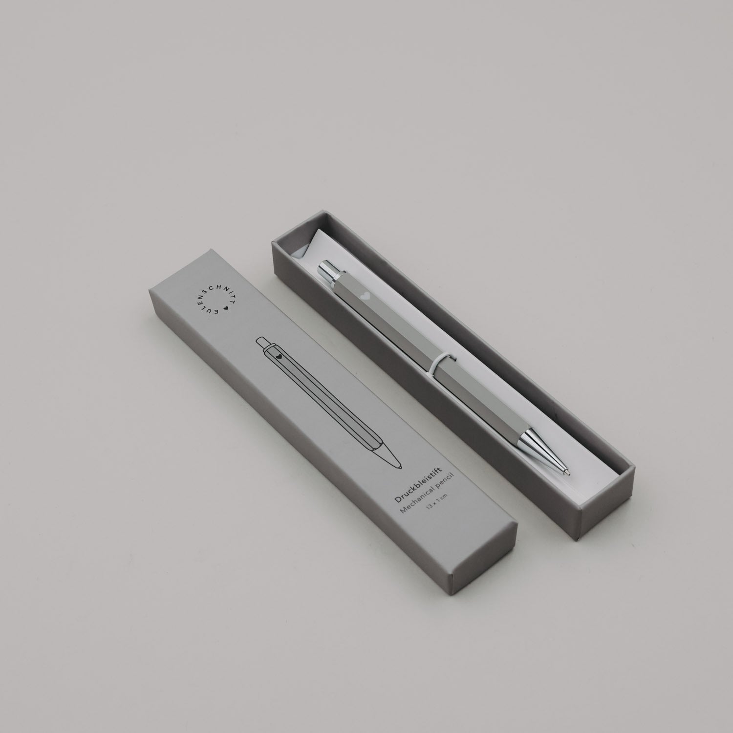Druckbleistift - 13 cm (Grau)