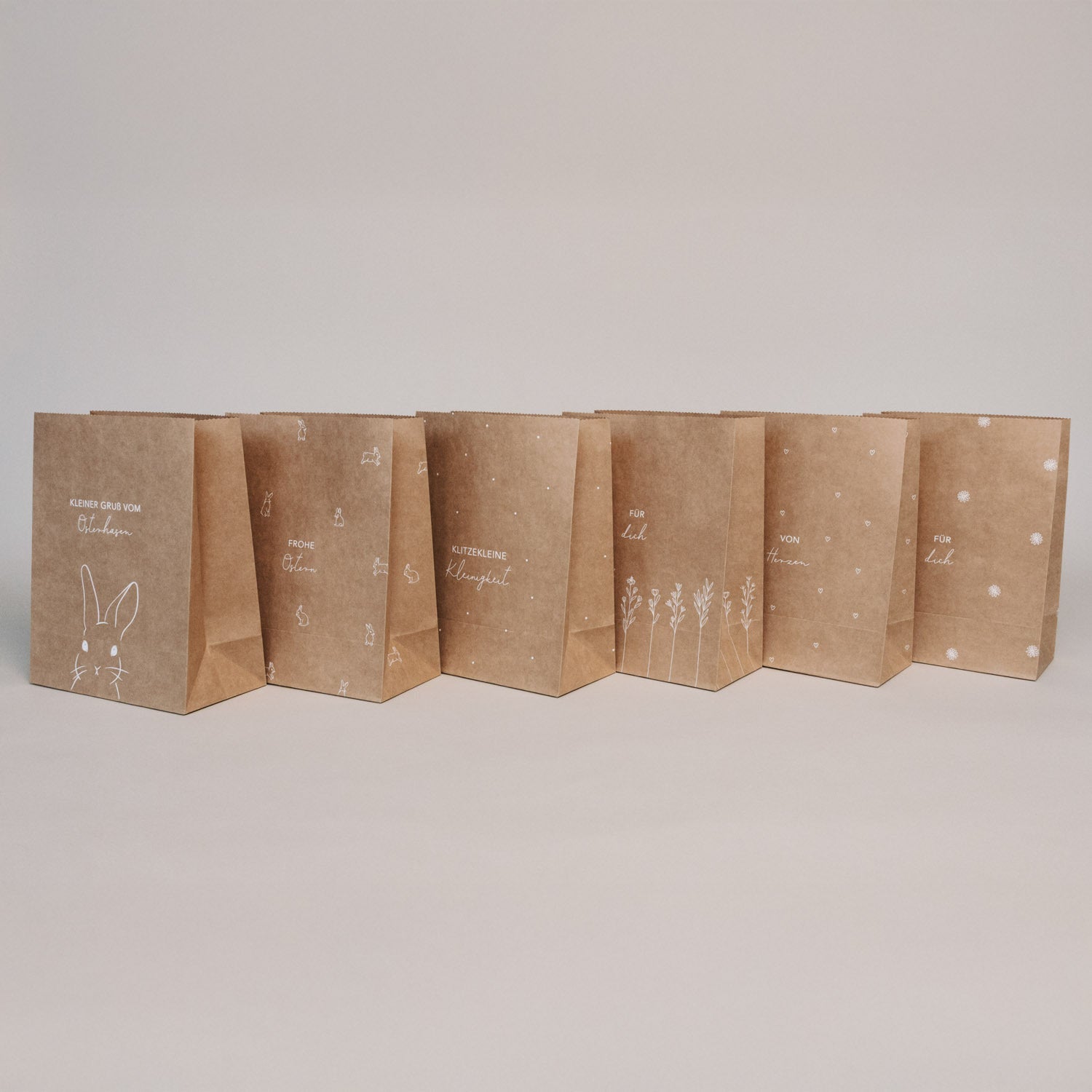 Papiertüten "Ostern" im 6er-Set - M
