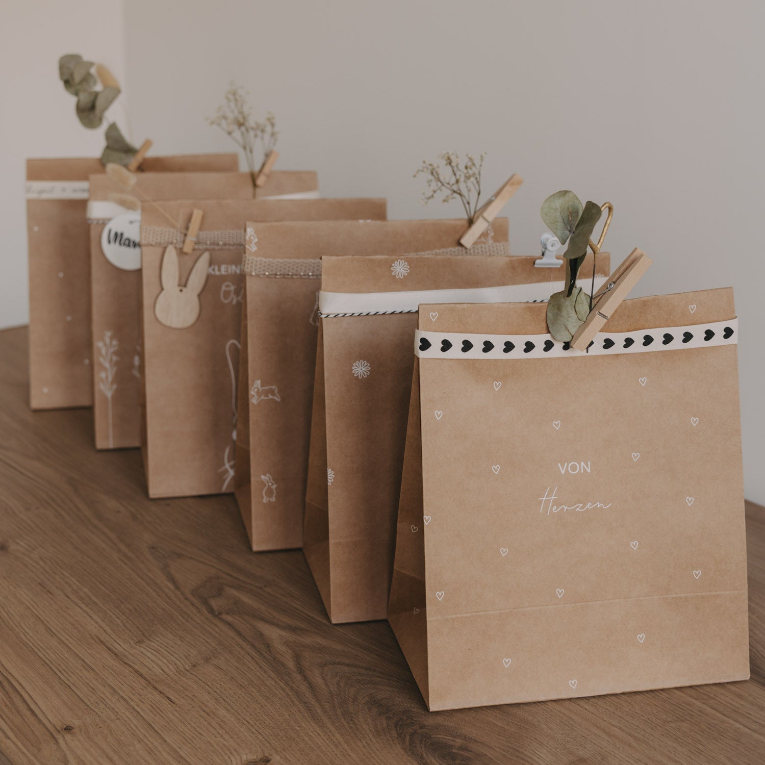 Papiertüten "Ostern" im 6er-Set - M