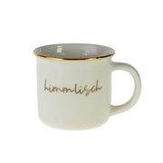 Becher mit Henkel "Himmlisch" - 350 ml (Weiß/Gold)