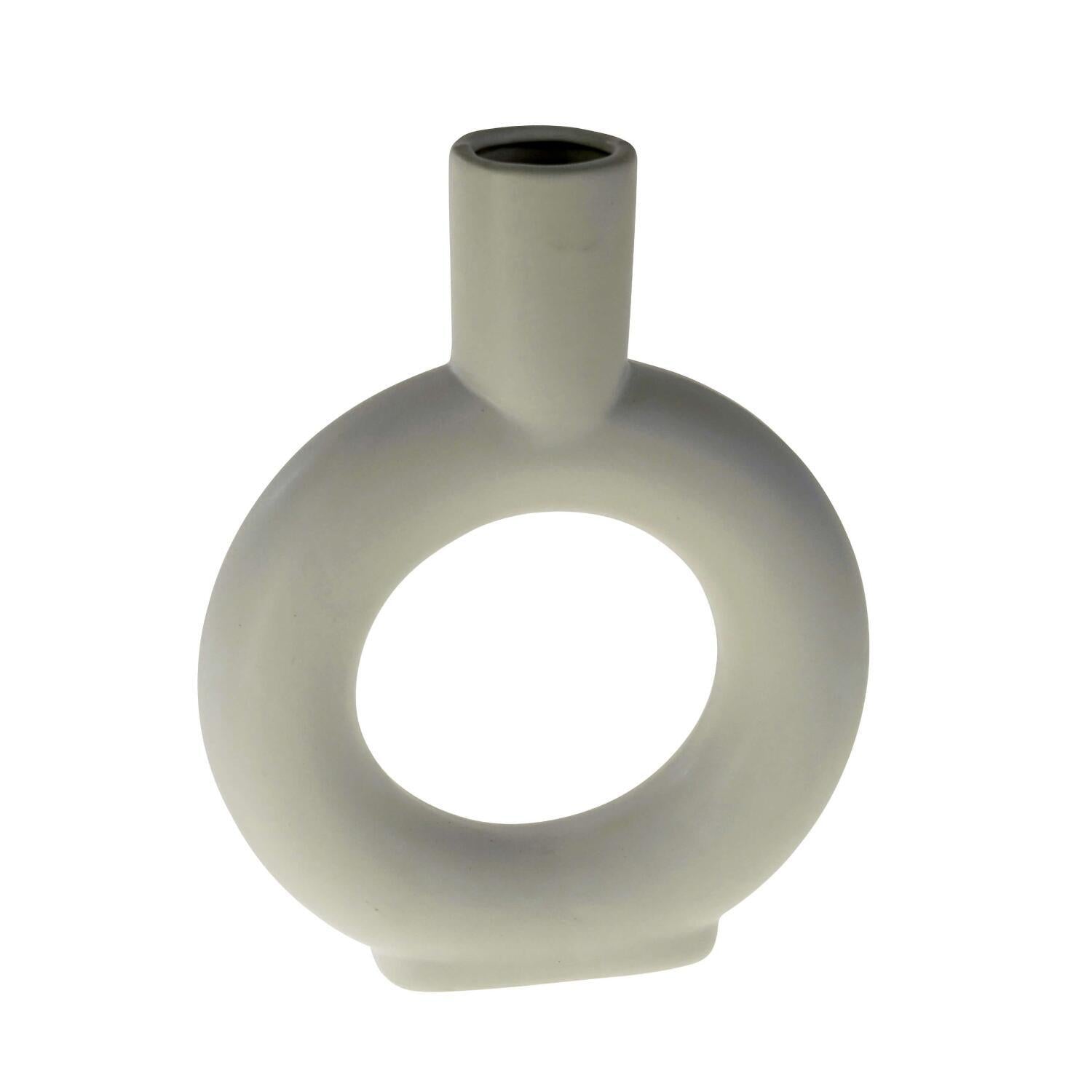 Vase - 17,5x4,5x22,5 cm (Weiß)