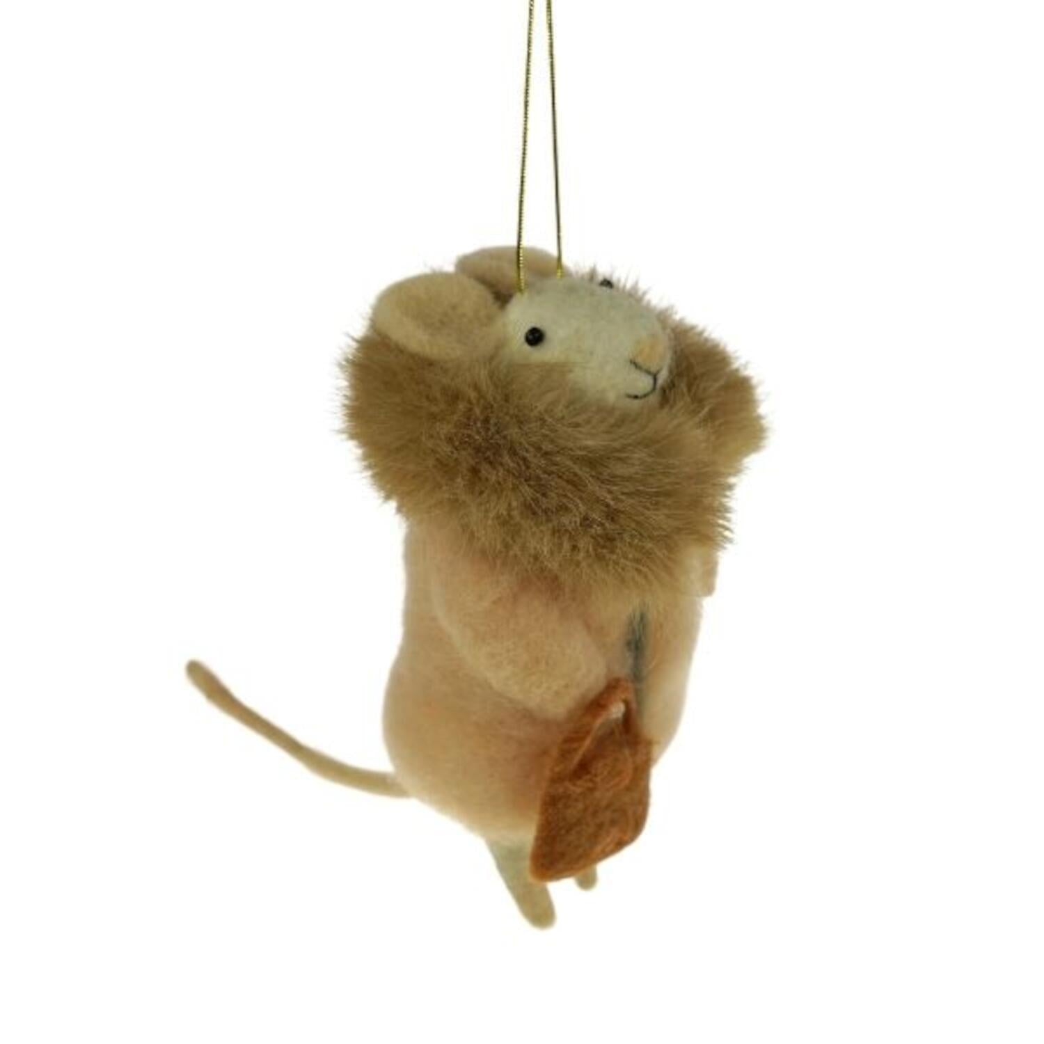 Filz-Anhänger "Mäuschen Antje" - 7x5x12 cm (Beige)
