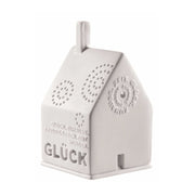 Windlicht "Glück" - 7x7x10 cm (Weiß) räder Design