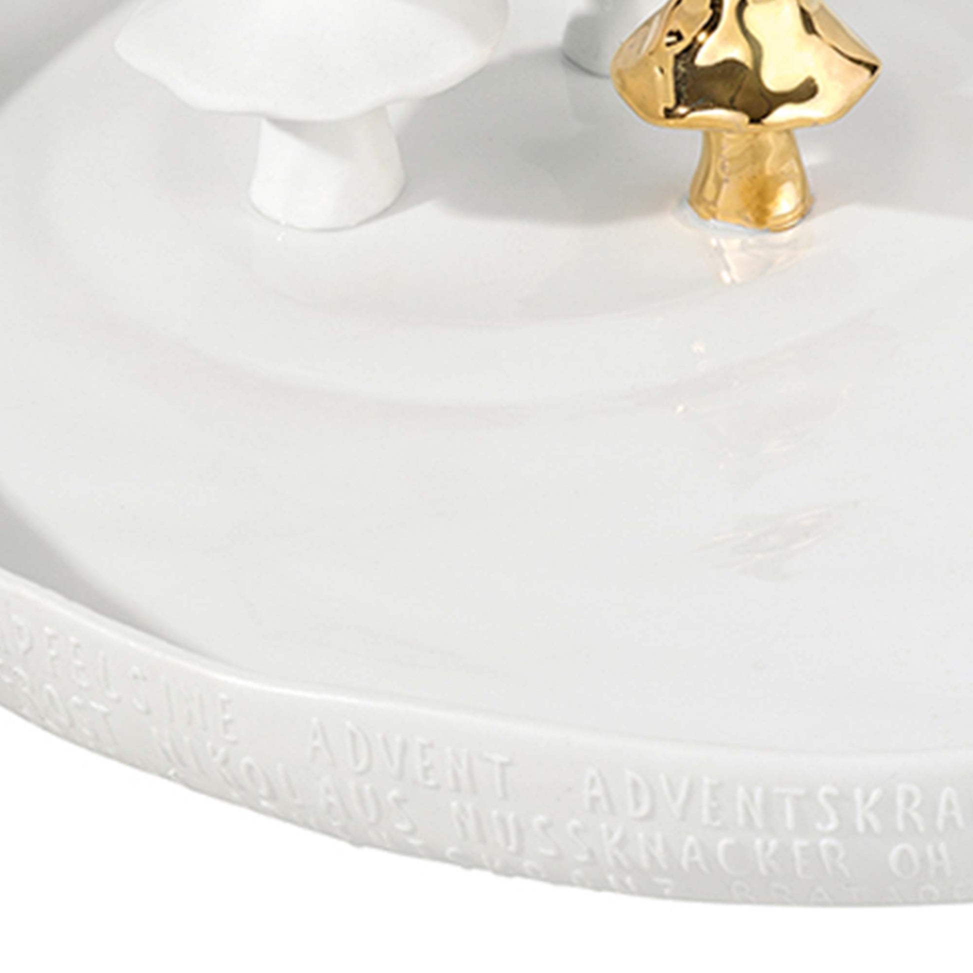 Weihnachtszauber "Winterlandschaft - Tannenbäume" - 35 cm (Weiß/Gold) räder Design