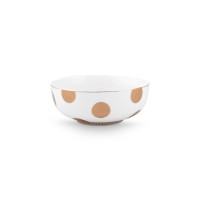 Pip Studio Schale "Dot Delight" - 15 cm (Weiß/Gold)